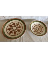 Taylor Smith &amp; Taylor Ironstone &quot;Indian Morn&quot; Dinner Plate 10 1/4&quot; &amp; Bow... - £26.09 GBP