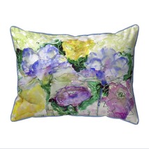 Betsy Drake Watercolor Garden Large Indoor Outdoor Pillow 16x20 - £37.59 GBP