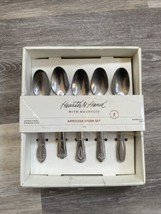 Hearth &amp; Hand w Magnolia 5pc Stainless Steel Appetizer Spoon Set ~ Antique Look  - £5.51 GBP