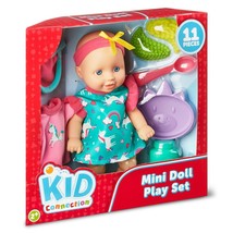 Kid Connection 11 Piece 8&quot; Mini Doll Play Set Age 2+ - £15.52 GBP