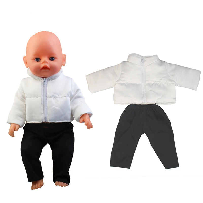 Cute Doll Clothes Born New Baby Outfits Fit 43cm Doll Down Jacket Trousers For - £7.92 GBP+
