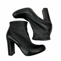 READ CHLOE SZ 6 ? Leather Sock Bootie Stretch Heel Black Ankle Heel Boot... - £35.98 GBP