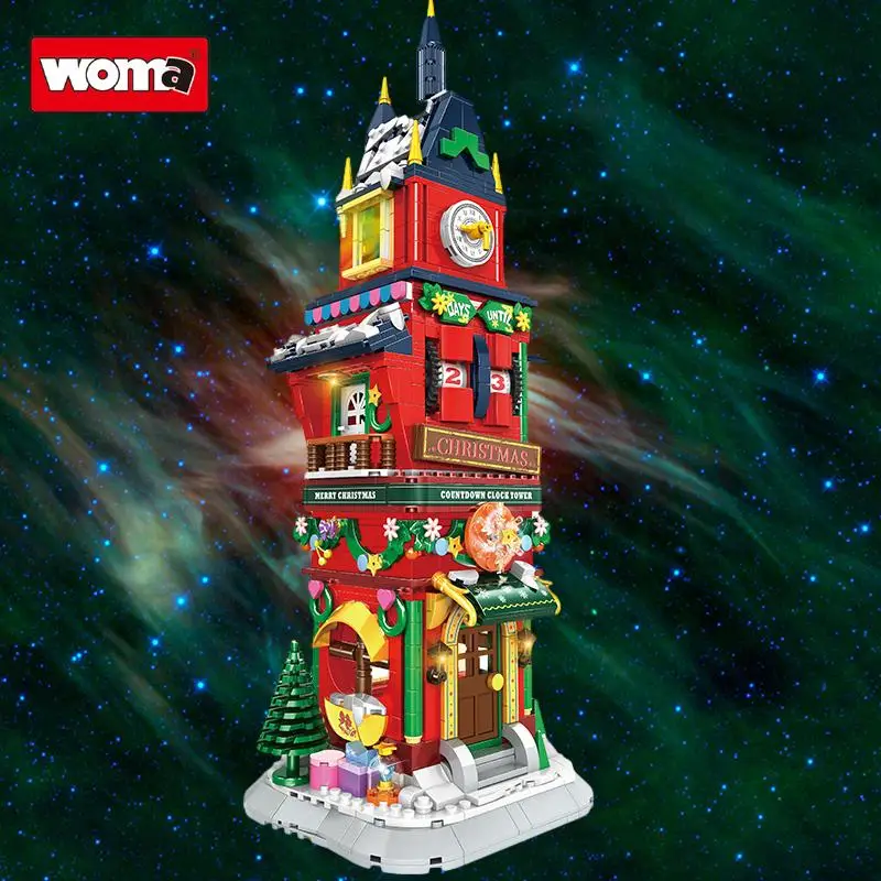 WOMA  Christmas Countdown Clock Tower Construction Toy Small Building Block - £144.03 GBP