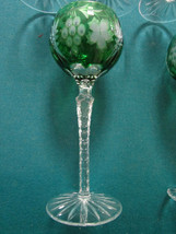 AJKA 8 3/8&quot; MARSALA 10 Wine Goblets Cased Glass Cut to Clear Crystal - $544.50