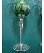 AJKA 8 3/8&quot; MARSALA 10 Wine Goblets Cased Glass Cut to Clear Crystal - £433.90 GBP