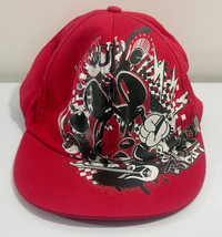 Mickey Mouse Hat Turn Up The Volume Walt Disney Parks Cap - Adult Red Authentic - $10.88