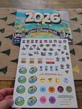 2026 Disney World Parks Annual Passholder Exclusive Wall Calendar &amp; Stic... - $35.21 CAD