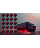 (20) Red 3/4&quot; LED Marker Lights - J-53-R24 - Trailer 12V 1500702 - €18,52 EUR
