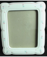 Vintage Ceramic Picture Frame White Pink Flowers Made in Taiwan 9x7in Wi... - £21.90 GBP