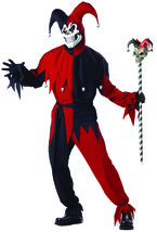 California Costumes Men&#39;s Adult- Red Evil Jester, Black/Red, M (40-42) Costume - £119.78 GBP