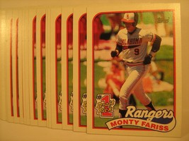 (50 card Pack) 1989 Topps #177 MONTY FARISS Rangers #1 Draft Pick [Y97] - £7.00 GBP