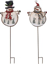 Christmas Snowman Yard Decor Holiday Decoration for Lawn (Black &amp; Red Hat) - £36.71 GBP