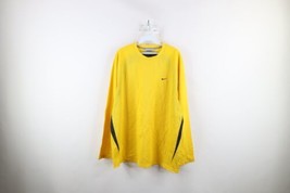 Vintage Y2K Nike Mens XL Travis Scott Mini Swoosh Long Sleeve T-Shirt Yellow - £35.57 GBP