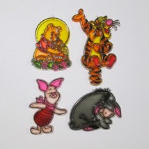 Winnie The Pooh Ornament Set Acrylic Faux Stained Glass Piglet Tigger Eeyore - £19.46 GBP