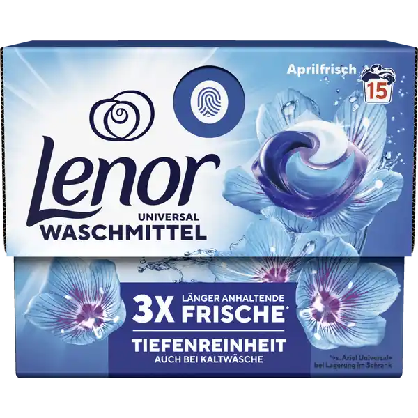 LENOR laundry detergent pods APRIL FRESH scent -15pc./1 box FREE SHIP