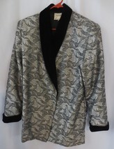 Natori Wrap Blazer Jacket Coat V Neck Velvet Collar Sz Large - £58.97 GBP