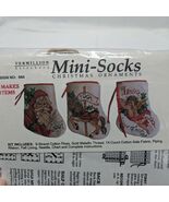 Vermillion Stitchery Mini-Socks Christmas Ornaments Counted Cross Stitch... - $221.96 MXN