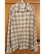 Lucky Brand Mens XL Pearl Snap Button Front Saturday Stretch Long Sleeve... - £18.93 GBP