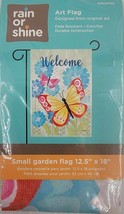 Welcome Bright Colorful Butterflies Garden Porch Flag 12.5&quot; X 18&quot; Spring... - £7.19 GBP