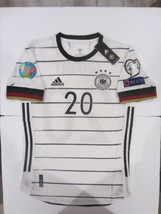 Serge Gnabry Germany Euro Qualifies Match Slim White Home Soccer Jersey 2020-21 - £68.80 GBP