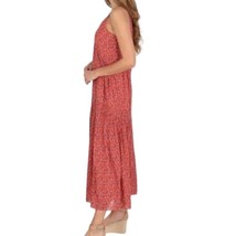 Joie Women&#39;s Tiered Sleeveless Maxi Dress Summer 100% Cotton Tea Rose Re... - $30.66