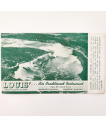 1940s Louis Restaurant Niagara Falls New York Advertisement Card Waterfa... - $568.44 MXN