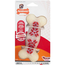 Nylabone Power Chew Action Ridges Chew Toy Bacon 1ea/Medium/Wolf - Up To 35 lb - £15.78 GBP