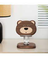 Bear Cell Phone Holder, Stand Wooden Smartphone Desk Holder,Animal Phone... - $116.57 CAD