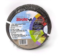 Strata 150 Feet Clothesline Outdoor Heavy Duty Galvanized Steel Cable Mocha - $33.16