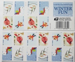 Winter Fun 1st Class (USPS) 2014  FOREVER Stamps 20 - £16.69 GBP