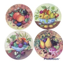 4 Still Life Fruit Plate1855 Email de Limoges decore a la main L Marino Godinger - £34.00 GBP