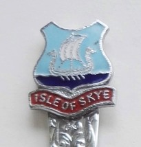 Collector Souvenir Spoon Scotland Isle of Skye Viking Ship Cloisonne Emblem - $14.99