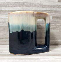 Rodolfo Padilla Blue Drip Glazed 10 oz. Stoneware Coffee Mug Cup (As Is) - £11.99 GBP