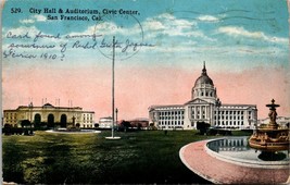 San Francisco California City Hall Civic Posted 1969 1907-1915 Antique Postcard - £5.99 GBP