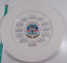 Vintage Bicentennial Decorative Plate Usa 1776-1976 Calendar Sachs New York 80TH - £19.84 GBP