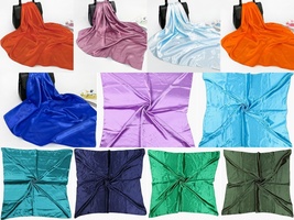 Variety Color Pt2 Scarf Large 35&quot; Square Satin Silk Feel Head Neck Wrap ... - £14.38 GBP