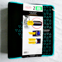 Five Star Xpanz 2&quot; Zipper Binder with Pencil Pouch New Black W Durable 3... - $12.86