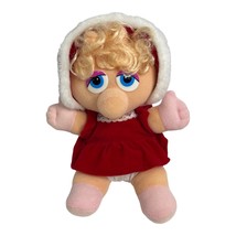 Vintage 1987 Jim Henson Stuffed Animal Muppet Baby Miss Piggy Red Coat C... - £9.56 GBP