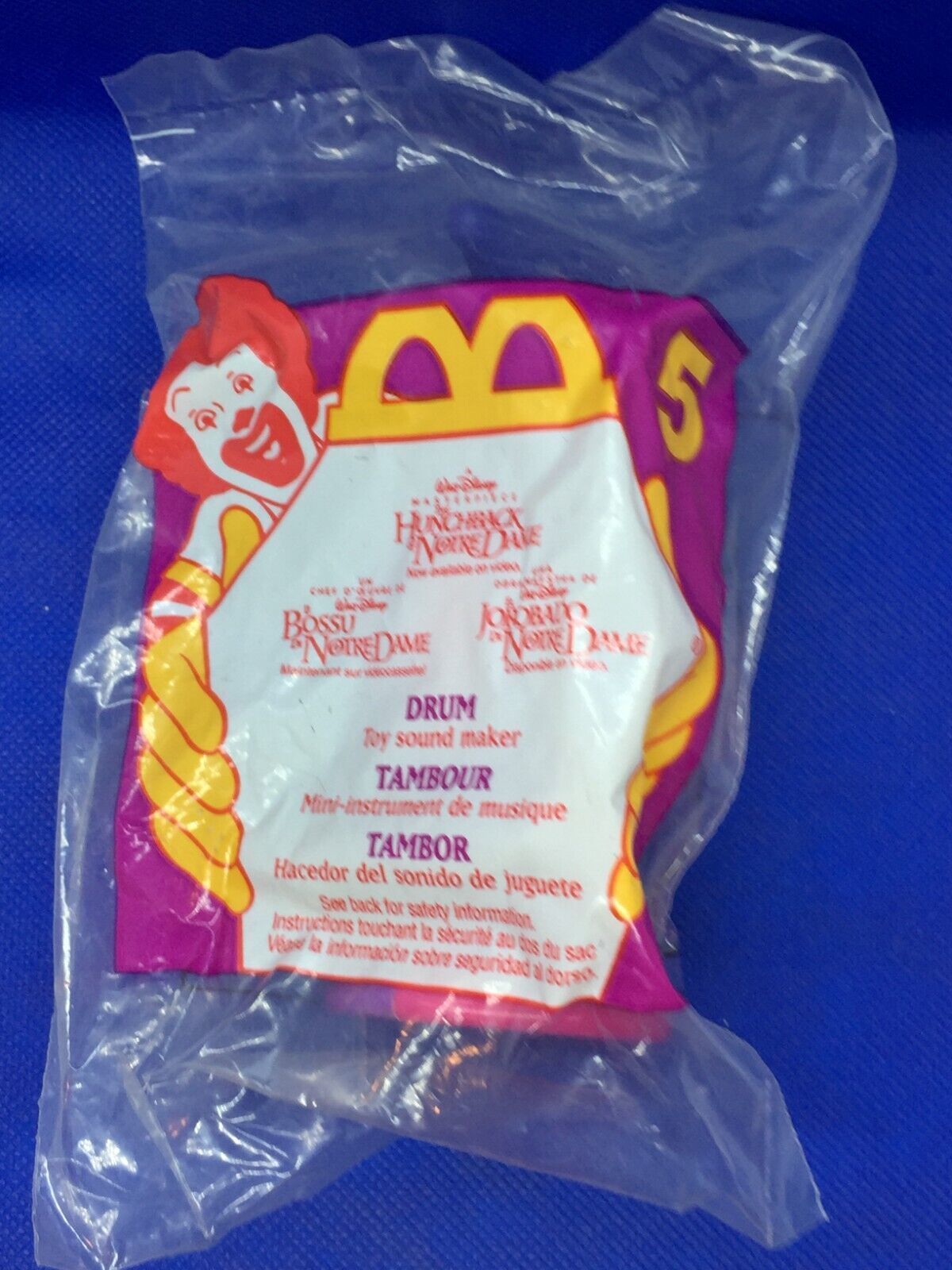 Primary image for Walt Disney's Hunchback of Notre Dame McDonalds Happy Meal Toy #5 DRUM VTG 1996