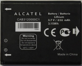  Original Alcatel CAB3120000C1 Battery for OT-800, 880, 710, 510A, 768 Flip - £9.56 GBP