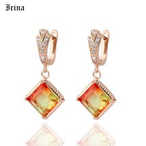 Irina New Square dazzling Crystal Earrings Women  Party Attractive Jewelry 585 R - £8.40 GBP