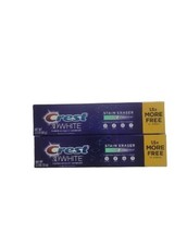 Crest 3D White Stain Eraser Whitening Toothpaste Fresh Mint LOT OF (2) - £7.47 GBP