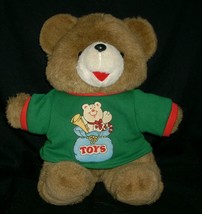 14&quot; Vintage Mty Intl Christmas Toys Shirt Brown Teddy Bear Stuffed Animal Plush - £33.58 GBP