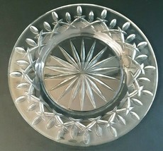 Starburst Pineapple Design Crystal Clear Salad Plates 8.5&quot; Set of 2 EAPG - £18.14 GBP