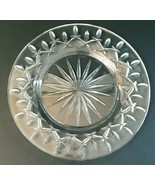 Starburst Pineapple Design Crystal Clear Salad Plates 8.5&quot; Set of 2 EAPG - £18.26 GBP