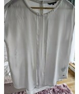 Tommy Hilfiger Shirt Women&#39;s Medium White UK10 Sleeveless Top Blouse Use... - $9.13