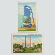 1939 New York Worlds Fair Linen Postcards Electrical Products Hall Commu... - £7.89 GBP