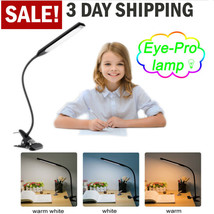 Clip On Desk Lamp LED USB Dimmable Study Reading Table Adjustable Night Light - £20.88 GBP