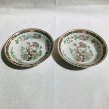 2 Vintage Syracuse China O.P.CO. Indian Tree Pink 5&quot; Fruit Dessert Bowls - £15.63 GBP