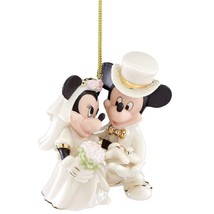 Lenox Disney Mickey &amp; Minnie Wedding Figurine Ornament Bride &amp; Groom Mouse NEW - £25.20 GBP